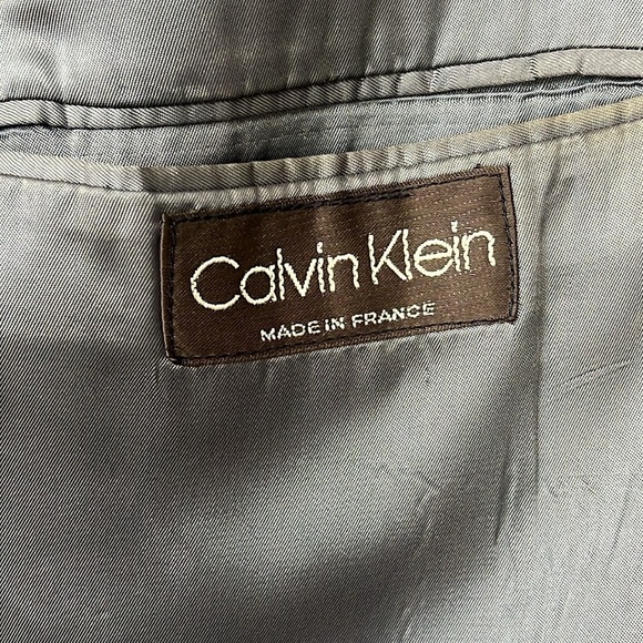 Calvin Klein Men’s Vintage Wool Plaid Lined Suit Sports Jacket Buttoned Blazer - Picture 10 of 13